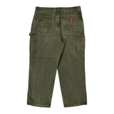 Carhartt Carpenter Pants - 34W 29L Green Cotton