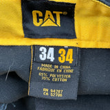 Cat Cargo Pants - 32W 32L Black Polyester Blend