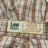 Lee Checked Cargo Shorts - 38W 10L Beige Cotton