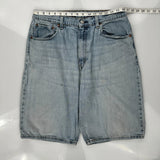 Levis Denim Shorts - 32W 10L Light Wash Denim