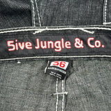 5Ive Jungle Denim Shorts - 36W 12L Black Cotton