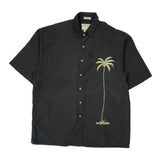 Bamboo Cay Hawaiian Shirt - Large Black Polyester