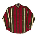 Tommy Hilfiger Striped Shirt - XL Cream Cotton