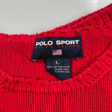Polo Sport Sweater - Large Red Cotton
