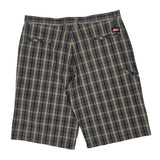 Dickies Checked Shorts - 34W 11L Grey Cotton