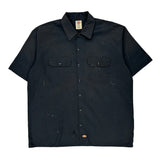 Dickies Short Sleeve Shirt - XL Black Cotton Blend