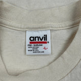 Wisconsin Northwoods Anvil Single Stitch T-Shirt - Large Cream Cotton