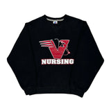 Nursing Russell Athletic College Sweatshirt - Small Black Cotton Blend