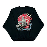 Flaming Logo Mamba Graphic Sweatshirt - Large Black Cotton