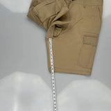 White Tab Levis Cargo Shorts - 36W 10L Beige Cotton