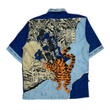 Phat Farm Graphic Hawaiian Shirt - XL Blue Cotton