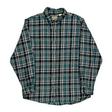 Red Head Checked Flannel Shirt - Large Multicoloured Cotton