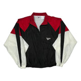 Reebok Windbreaker - Large Black Cotton