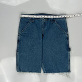Wrangler Carpenter Shorts - 34W 11L Blue Cotton Blend