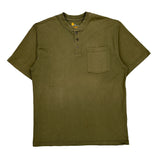 Carhartt Henley T-Shirt - Medium Green Cotton