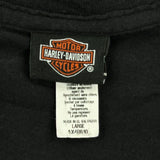 Harley Davidson Graphic T-Shirt - Large Black Cotton