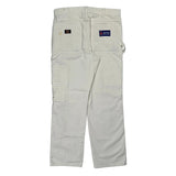 Dickies Double Knee Carpenter Trousers - 34W 32L White Cotton