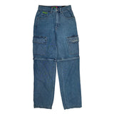 Empyre Cargo Pants - 26W 30L Blue Cotton