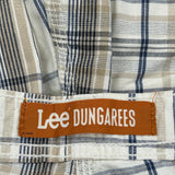 Lee Checked Cargo Shorts - 35W 11L Beige Cotton