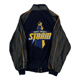 Port Credit Storm V Line Varsity Jacket - XL Black Leather