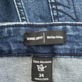 True Religion Skinny Jeans - 34W US 10 Blue Cotton