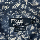 Polo By Ralph Lauren Floral Short Sleeve Shirt - XL Blue Cotton