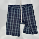 Dickies Checked Shorts - 38W 11L Gray Cotton Blend