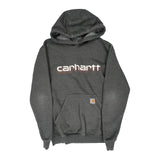 Carhartt Hoodie - Small Grey Cotton Blend