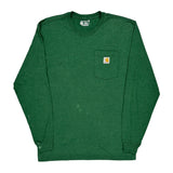 Carhartt Long Sleeve T-Shirt - Medium Green Cotton
