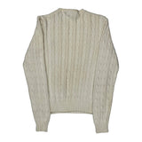 Ralph Lauren Sport Cable Knit Sweater - Medium Cream Cotton