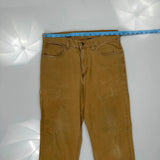Carhartt Double Knee Carpenter Pants - 32W 30L Brown Cotton