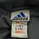 Adidas Track Jacket - Small Grey Polyester