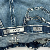Bke Boot Cut Jeans - 33W 32L Blue Denim