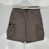 Lee Cargo Shorts - 32W 11L Grey Cotton
