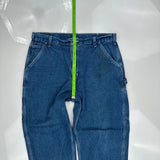 Carhartt Double Knee Carpenter Pants - 36W 30L Blue Denim