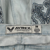 Avirex Denim Shorts - 38W 12L Light Wash Cotton Blend