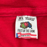 Blank Fruit Of The Loom Single Stitch T-Shirt - XL Red Cotton