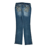Rock 47 Boot Cut Jeans - 31W UK 10 Blue Cotton Blend
