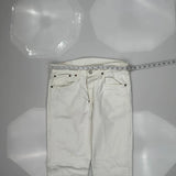 Levis 501 Jeans - 32W 30L White Cotton