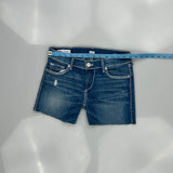 True Religion Denim Shorts - 27W UK 6 Blue Denim