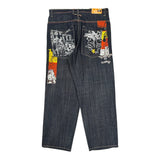Urban Art Titane Denim Graphic Jeans - 37W 30L Multicoloured Denim