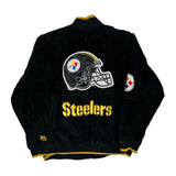Pittsburgh Steelers Nfl Varsity Jacket - XL Black Suede