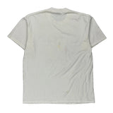 Oneita Single Stitch T-Shirt - Large White Cotton Blend