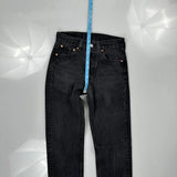 501 Levis Jeans - 28W 35L Black Denim