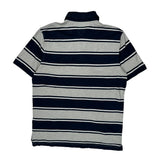 Tommy Hilfiger Striped Polo Shirt - Medium Gray Cotton