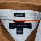 Tommy Hilfiger Slim Fit Polo Shirt - Small Brown Cotton