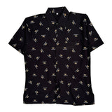 Diesel Short Sleeve Shirt - Medium Black Cotton