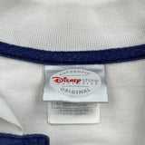 Mickey Mouse Disney Cartoon Polo Shirt - Large White Cotton