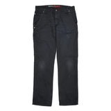 Flex Dickies Carpenter Pants - 34W 32L Black Cotton Blend