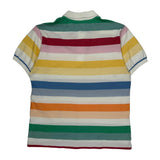 Lacoste Striped Polo Shirt - Medium Multicoloured Cotton